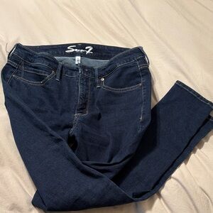 Seven7 Dark Blue Denim Jeans